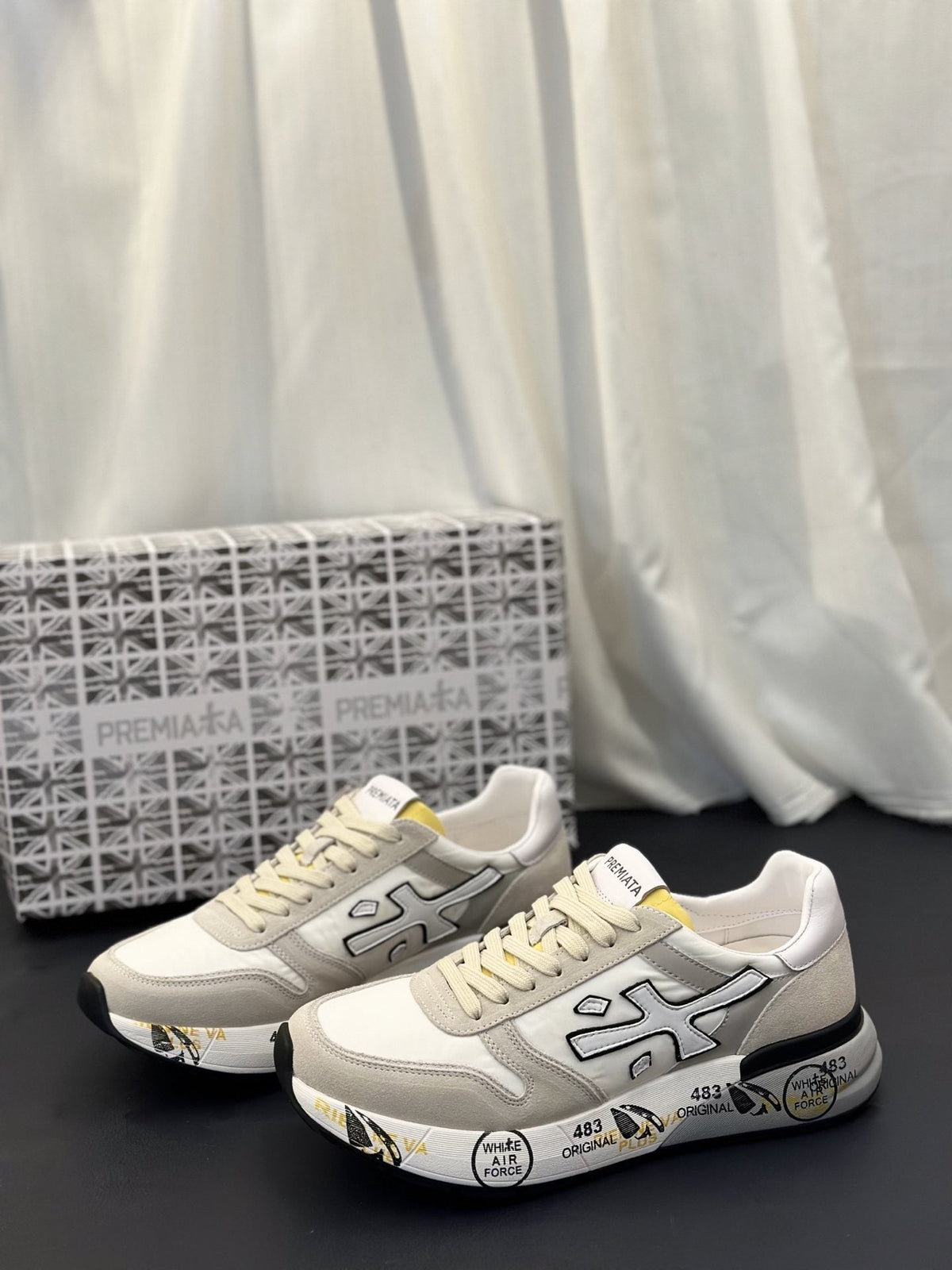 PREMIATA Graphic Sole Low-Top Sneakers — hero