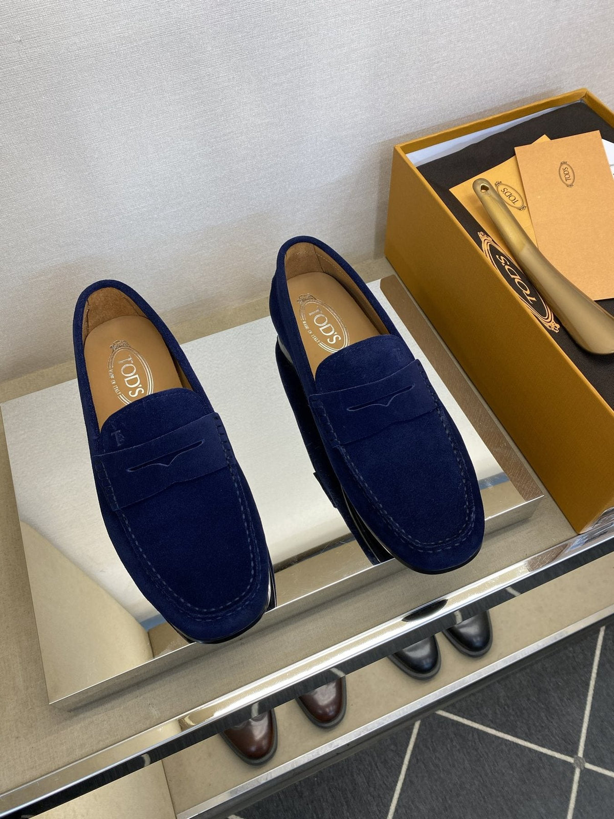 Tod's Light Tan Penny Loafers — front