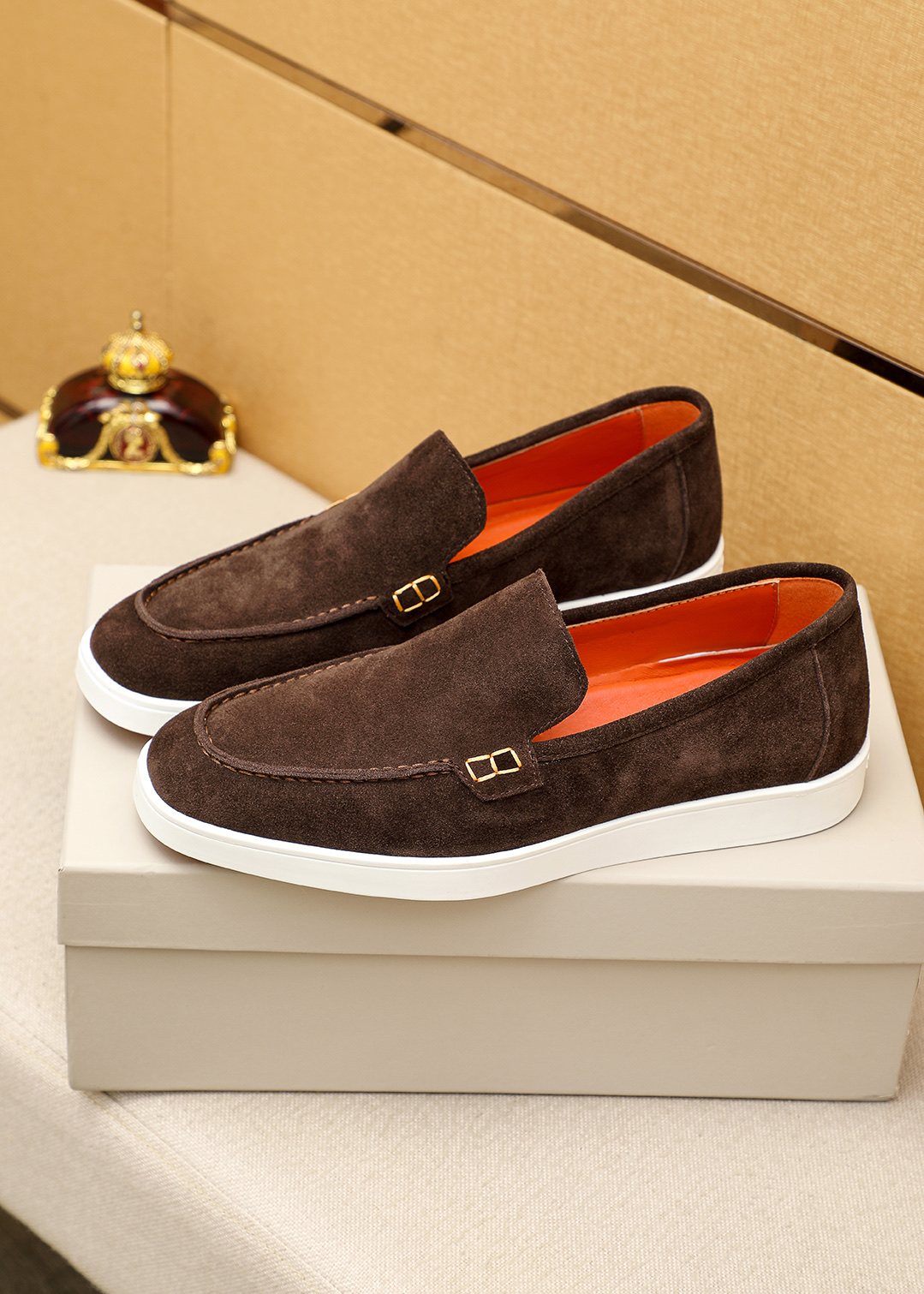 Santoni Moc-Toe Slip-On Shoes — front