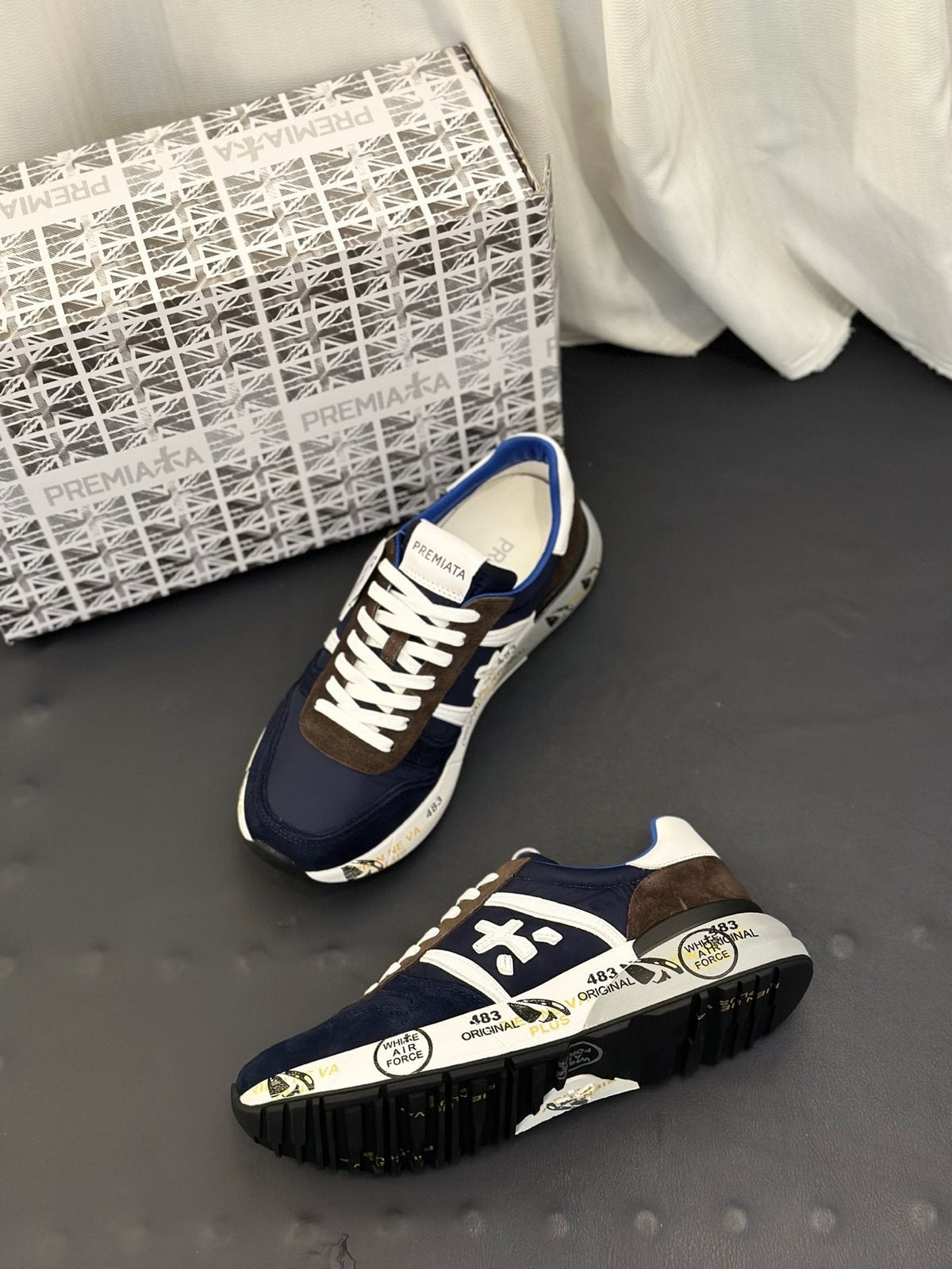 PREMIATA Layered Low-Top Sneakers — front