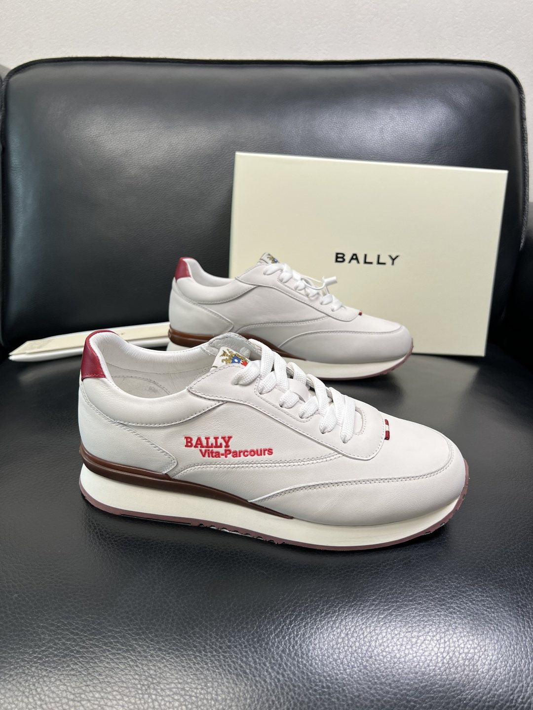 BALLY Black and Brown Low-Top Sneakers — front