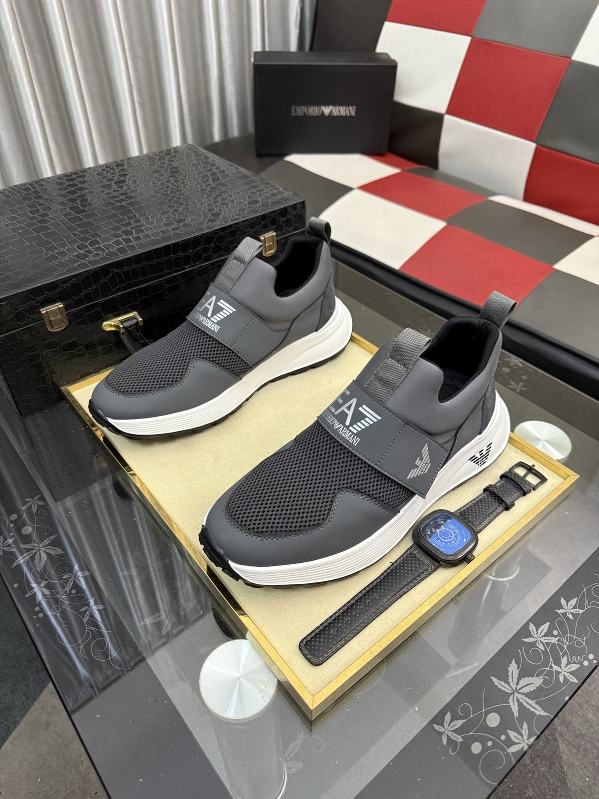 Armani EA7 Mesh Slip-On Sneakers — hero